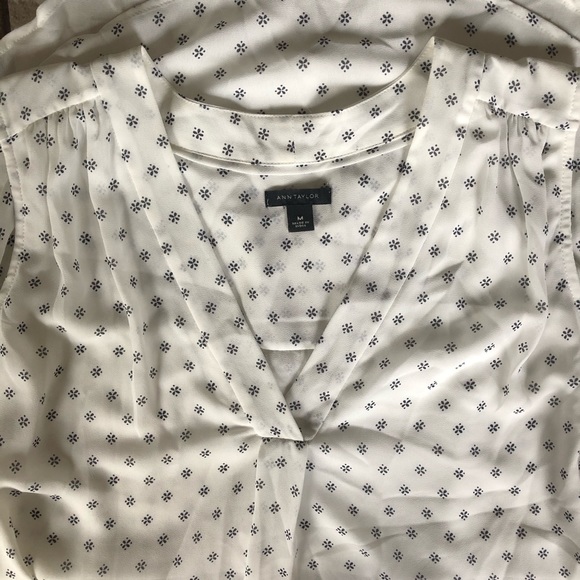 Ann Taylor Mosaic Shirred Shell Top - Picture 7 of 8